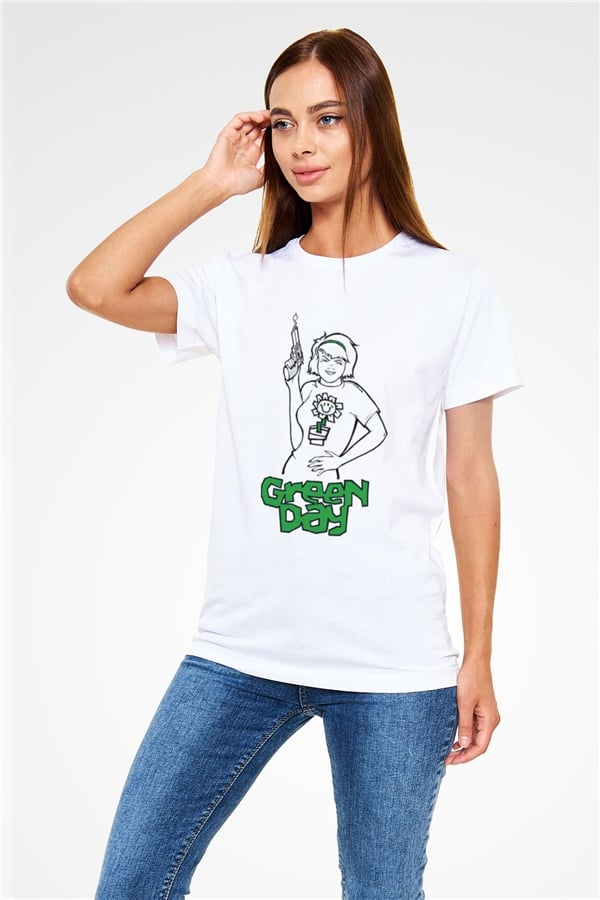 Green Day White Unisex T-Shirt