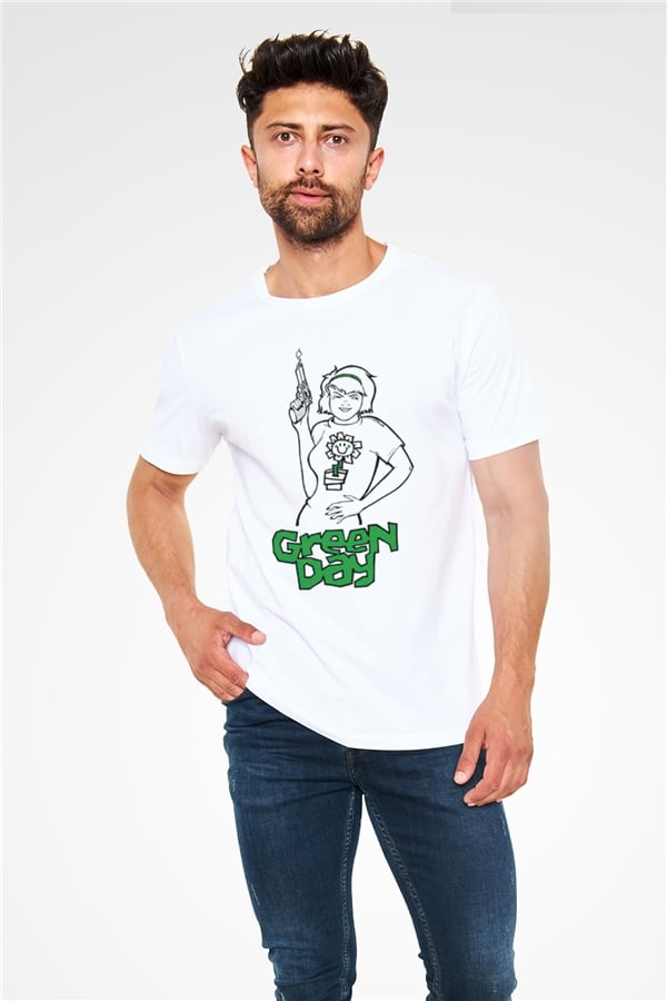 Green Day White Unisex T-Shirt