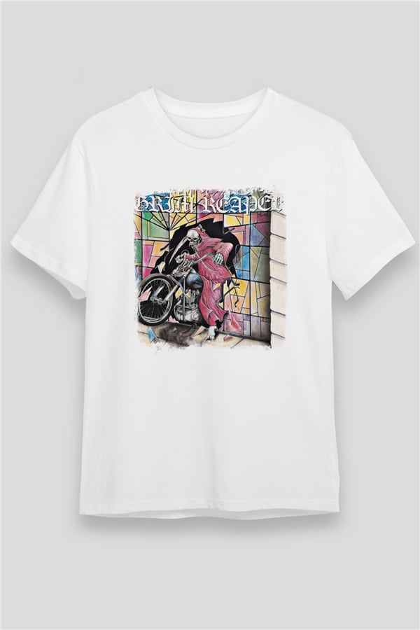 Grim Reaper White Unisex Graphic T-Shirt