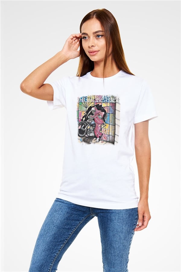 Grim Reaper White Unisex Graphic T-Shirt