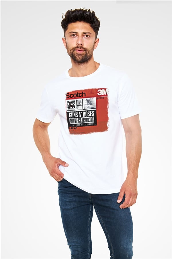 Guns N' Roses Printed Unisex White T-Shirt