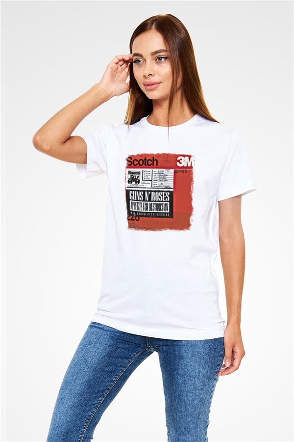 Guns N' Roses Printed Unisex White T-Shirt