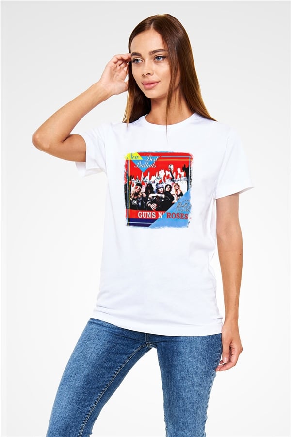 Guns N' Roses Printed Unisex White T-Shirt