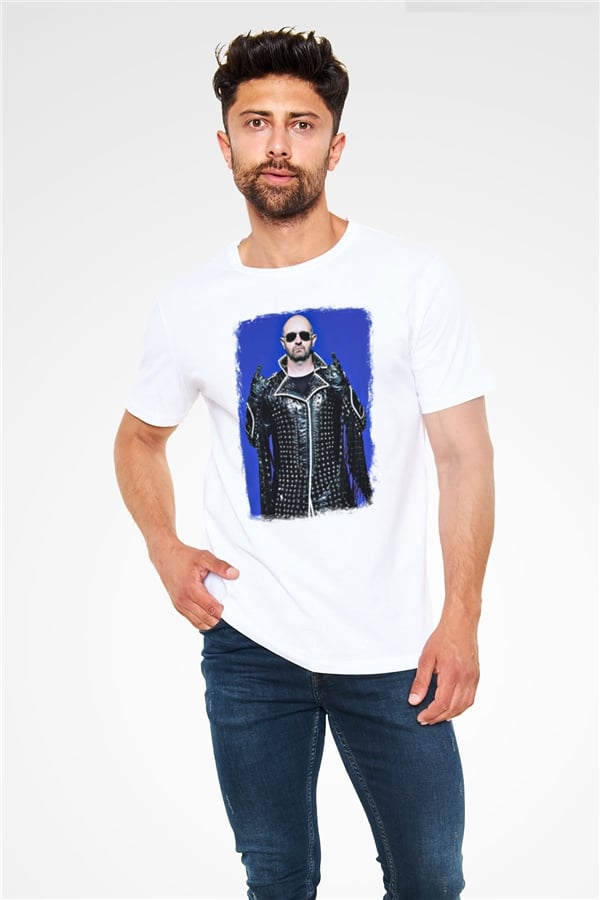 Halford Printed Unisex White T-Shirt