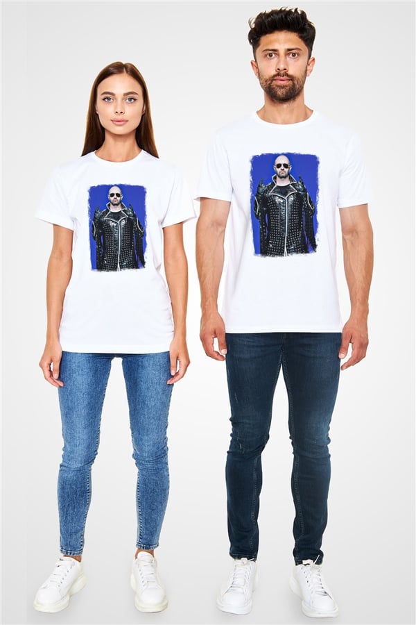 Halford Printed Unisex White T-Shirt
