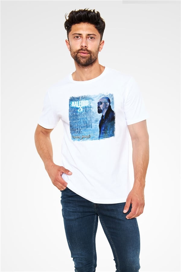 Halford Printed Unisex White T-Shirt