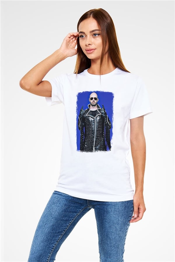 Halford Printed Unisex White T-Shirt