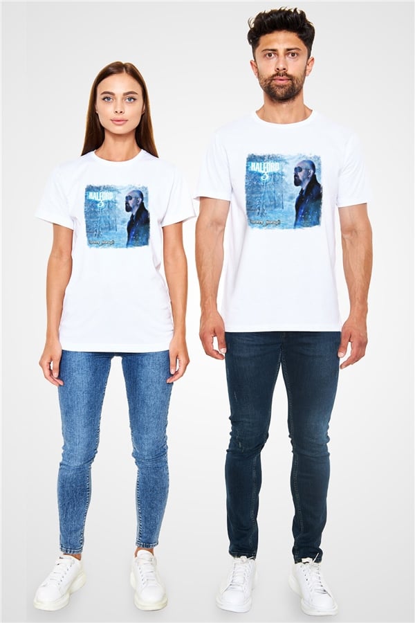 Halford Printed Unisex White T-Shirt