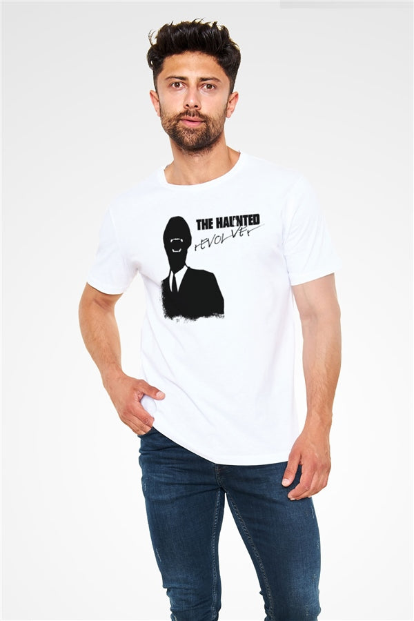 Haunted (The) Logo Print Unisex White T-Shirt