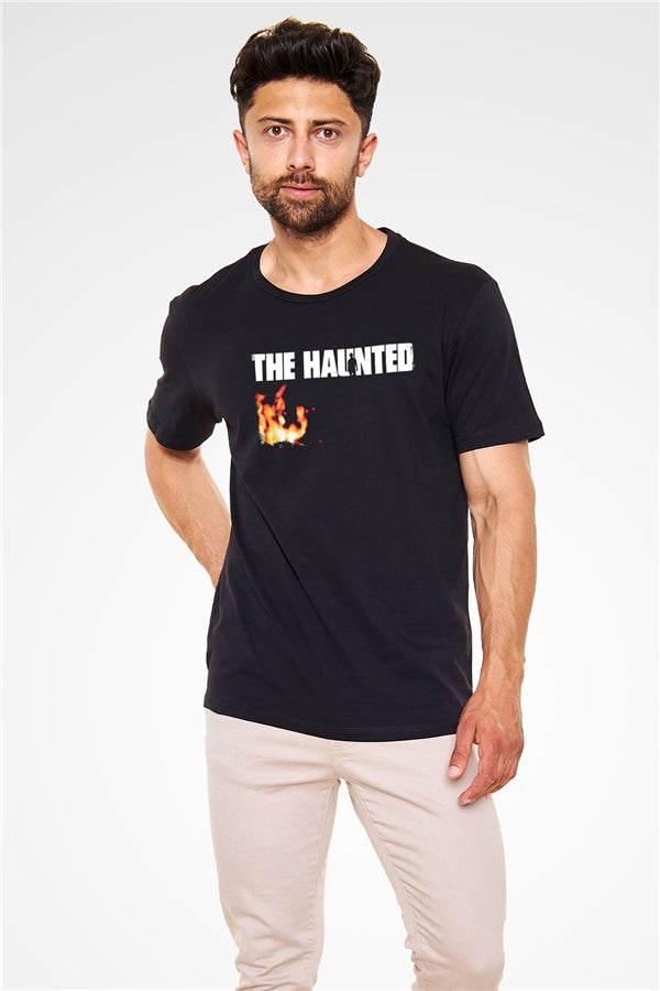 Haunted (The) Printed Unisex Black T-Shirt