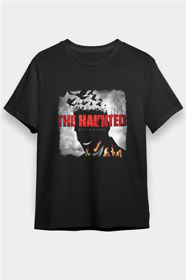 Haunted (The) Printed Unisex Black T-Shirt