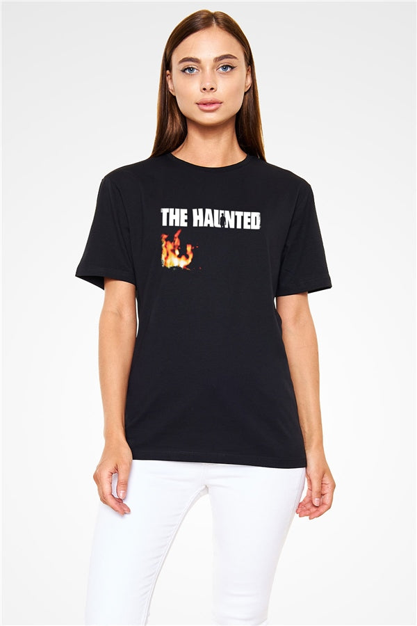 Haunted (The) Printed Unisex Black T-Shirt