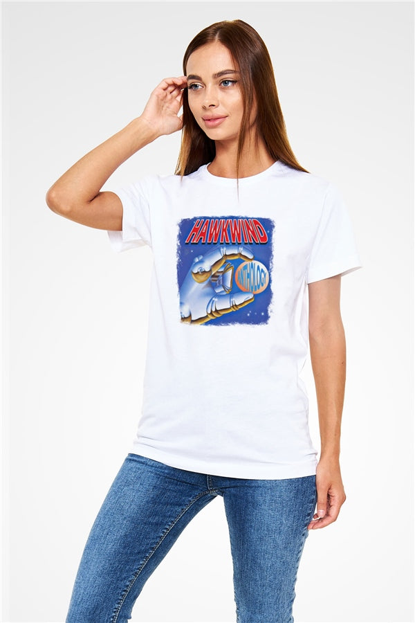 Hawkwind Printed Unisex White T-Shirt