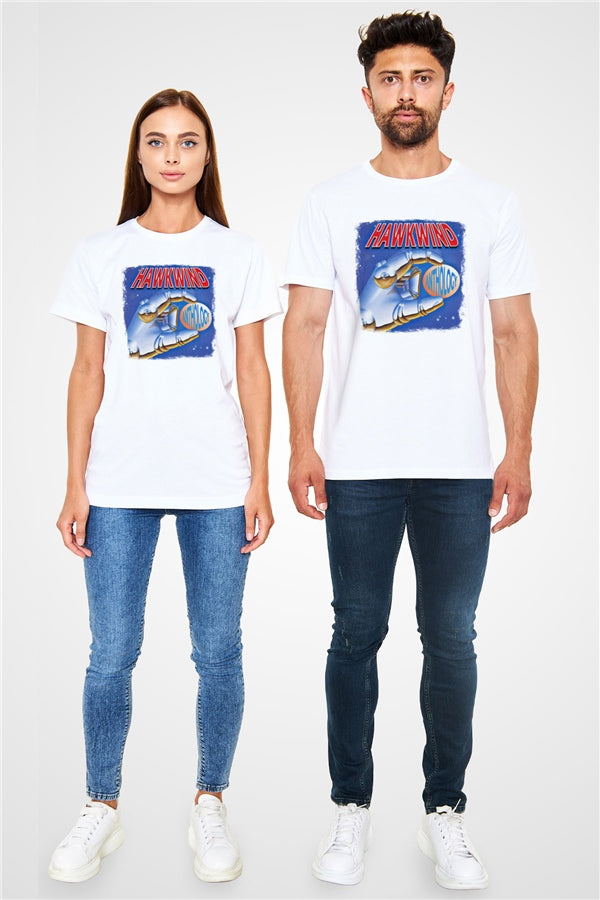 Hawkwind Printed Unisex White T-Shirt