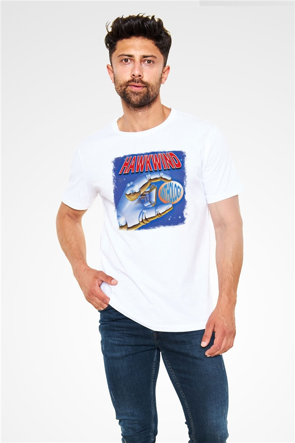 Hawkwind Printed Unisex White T-Shirt