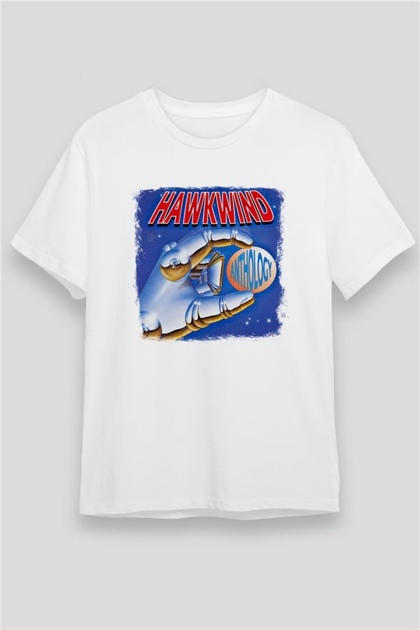 Hawkwind Printed Unisex White T-Shirt
