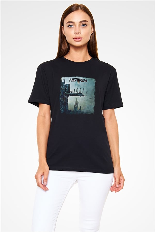 Heathen Print Unisex Black T-Shirt