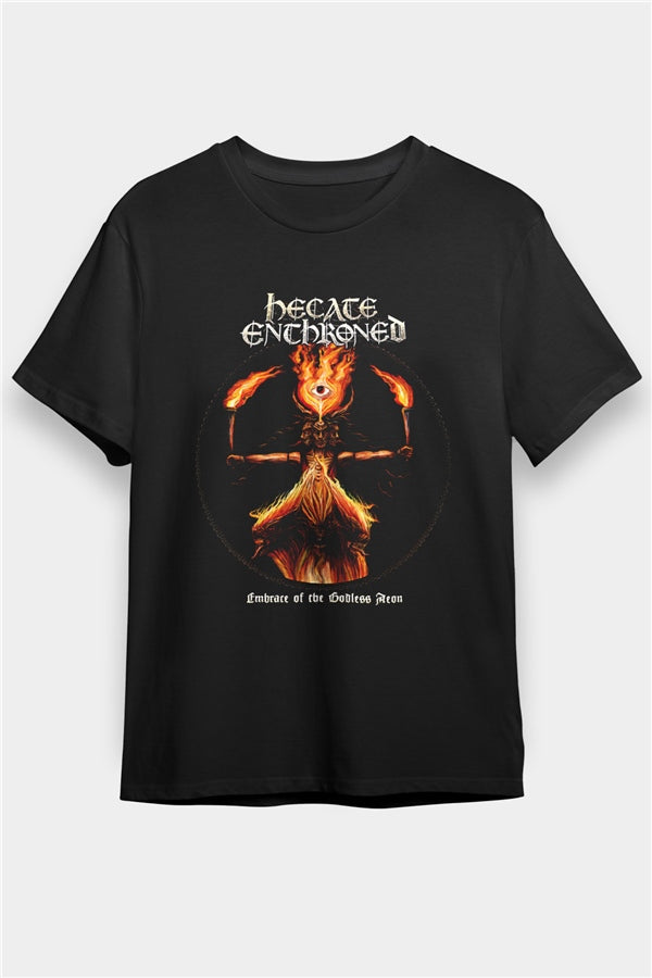 Hecate Enthroned Printed Unisex Black T-Shirt
