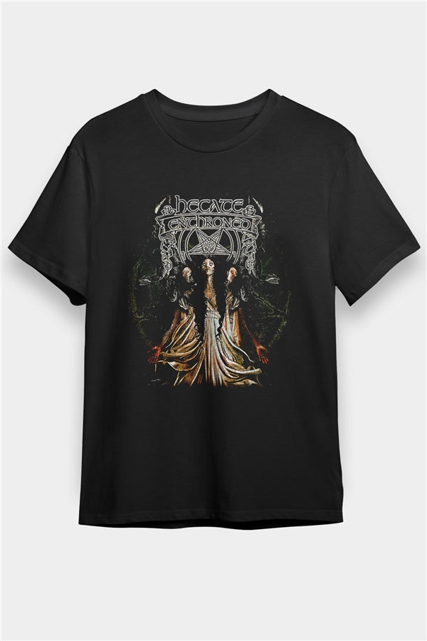 Hecate Enthroned Printed Unisex Black T-Shirt