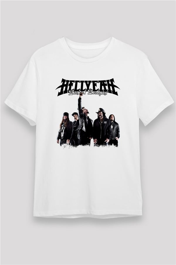 Hellyeah Print Unisex White T-Shirt