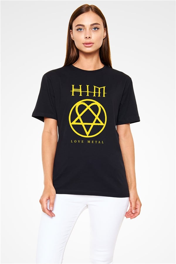 HIM Black Unisex T-Shirt