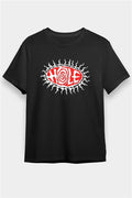 Hole Printed Unisex Black T-Shirt