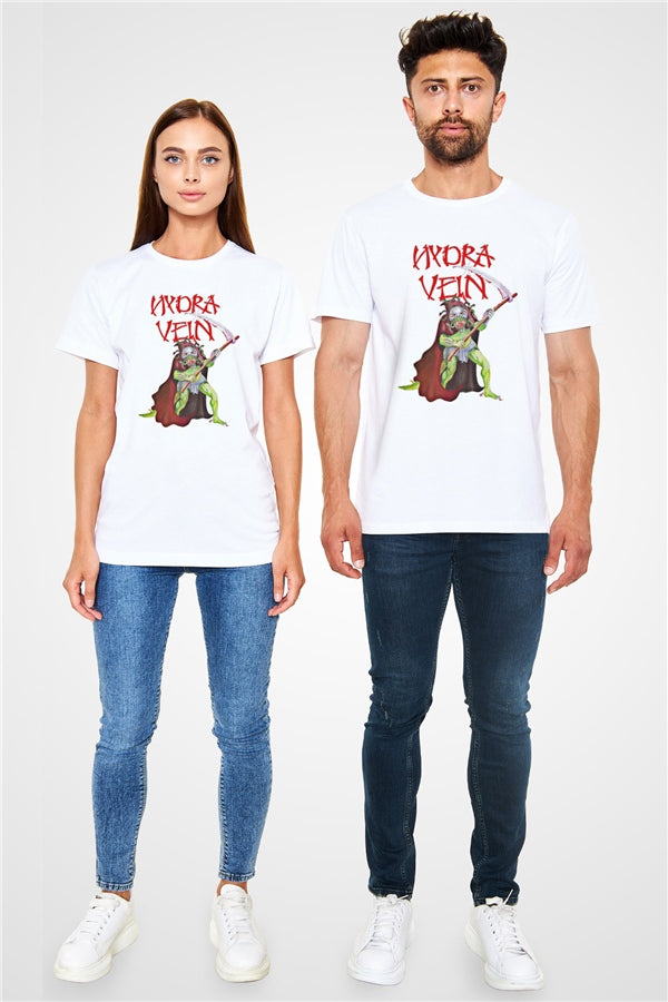 Hydra Vein Printed Unisex White T-Shirt