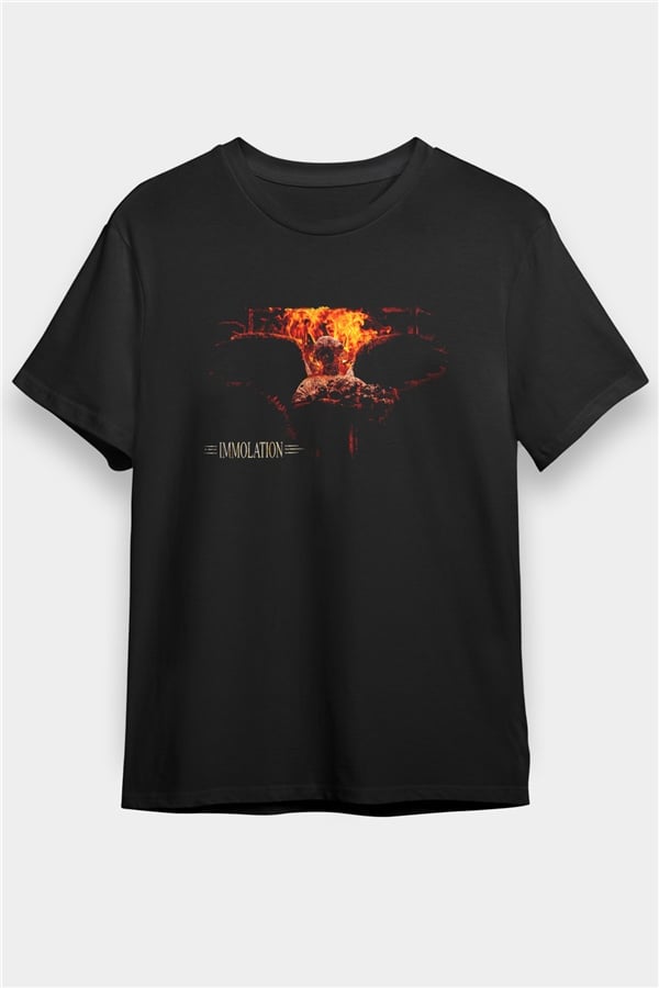 Immolation Printed Unisex Black T-Shirt