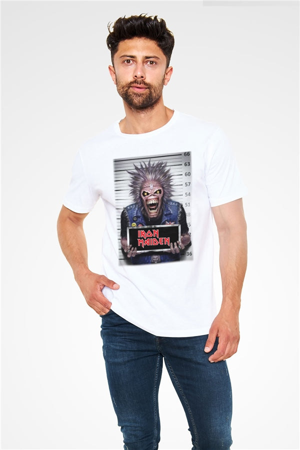 Iron Maiden White Unisex T-Shirt