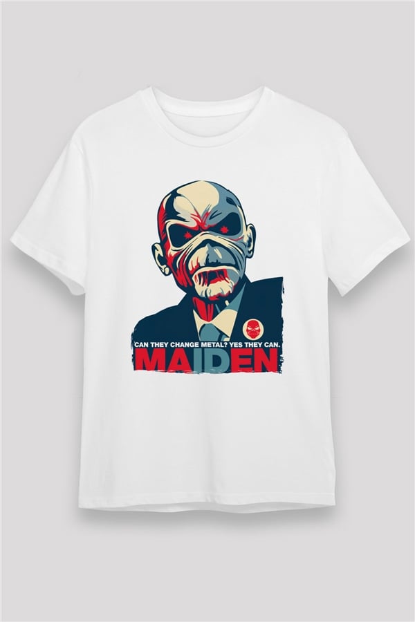 Iron Maiden White Unisex T-Shirt
