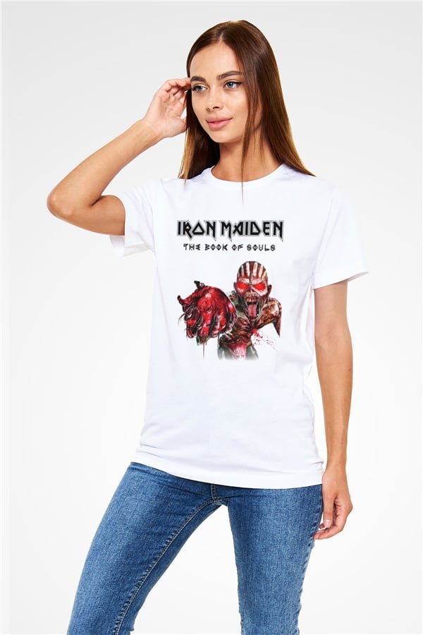 Iron Maiden White Unisex T-Shirt