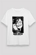 Janis Joplin White Unisex T-Shirt