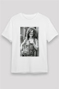 Janis Joplin White Unisex T-Shirt