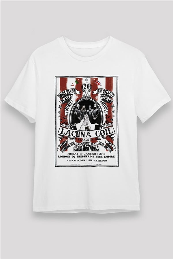 Lacuna Coil White Unisex T-Shirt