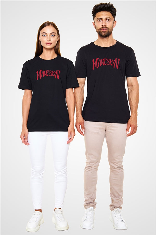 Maneskin Printed Unisex Black T-Shirt