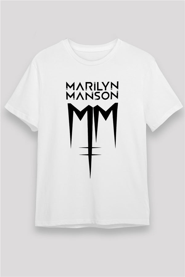 Marilyn Manson White Unisex T-Shirt