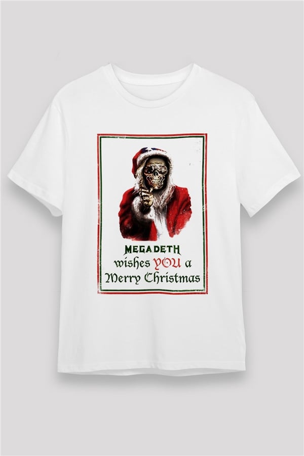 Megadeth Wishes You A Merry Christmas White Unisex T-Shirt