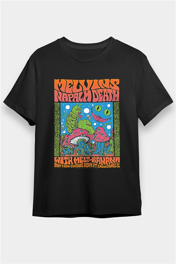 Melvins Printed Unisex Black T-Shirt