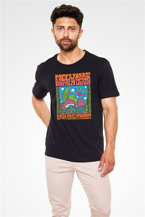 Melvins Printed Unisex Black T-Shirt