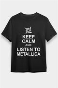 Metallica Keep Calm And Listen To Metallica Black Unisex T-Shirt