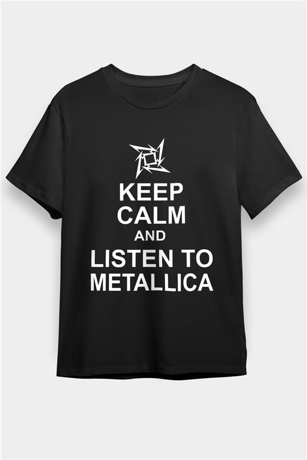 Metallica Keep Calm And Listen To Metallica Black Unisex T-Shirt