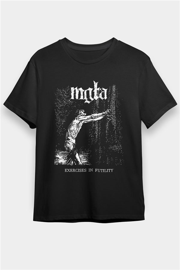 Mgla Printed Unisex Black T-Shirt