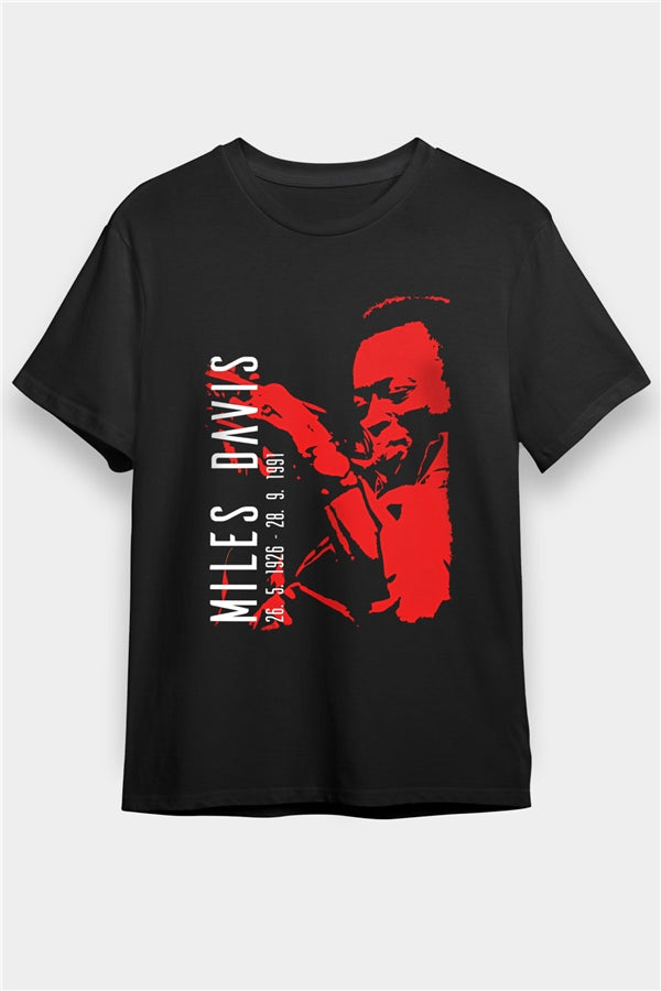 Miles Davis Printed Unisex Black T-Shirt