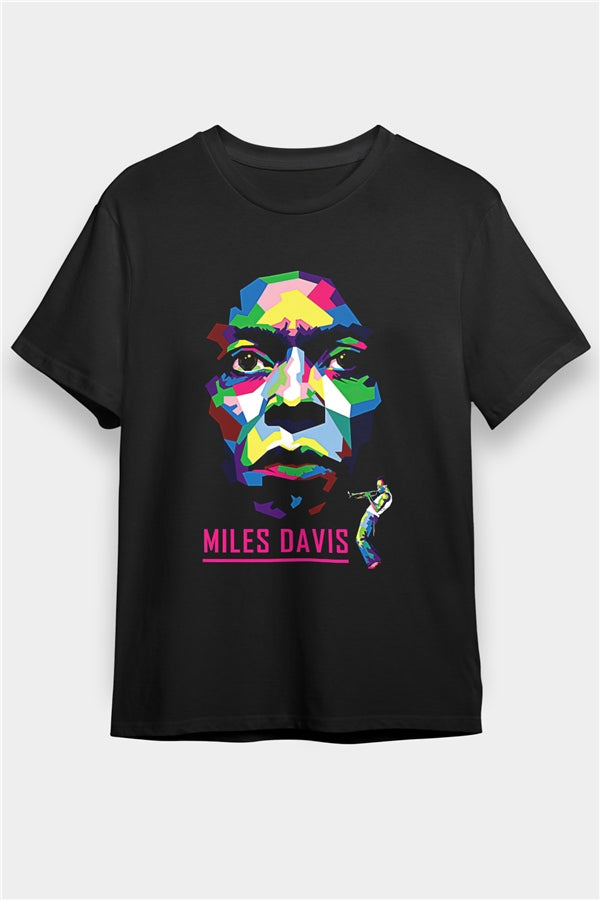 Miles Davis Printed Unisex Black T-Shirt