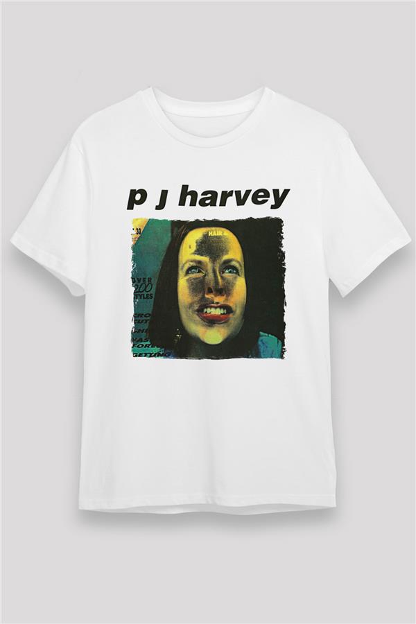 Pj Harvey Printed Unisex White T-Shirt