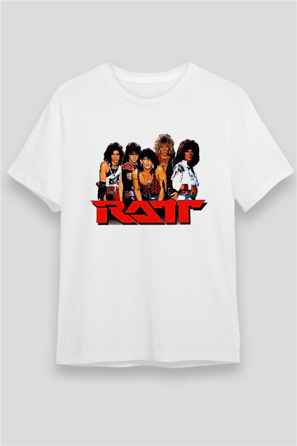 Ratt Graphic Print Unisex White T-Shirt