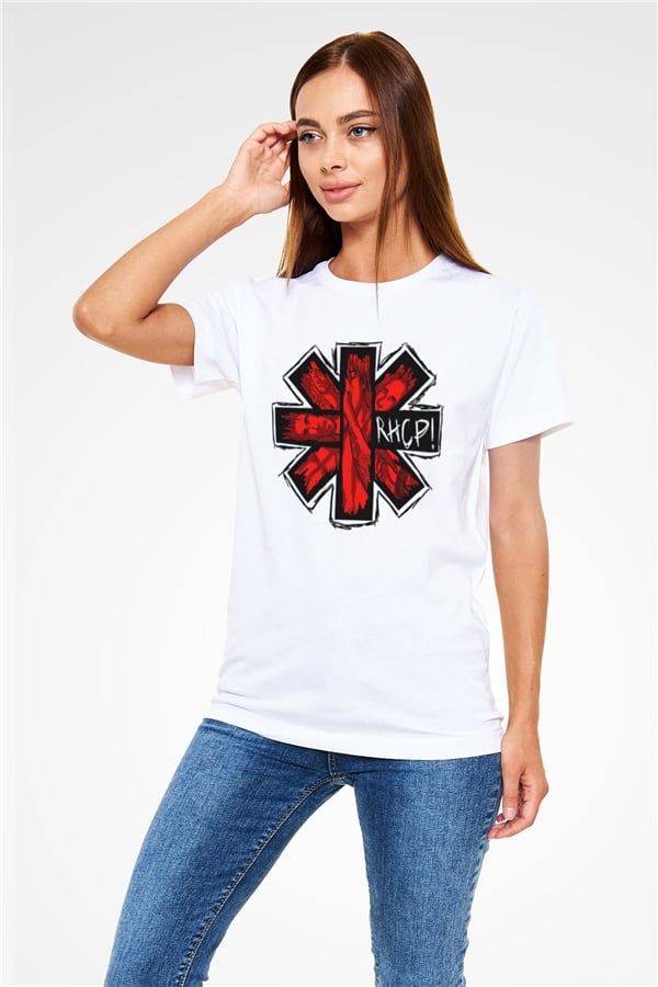 Red Hot Chili Peppers White Unisex T-Shirt