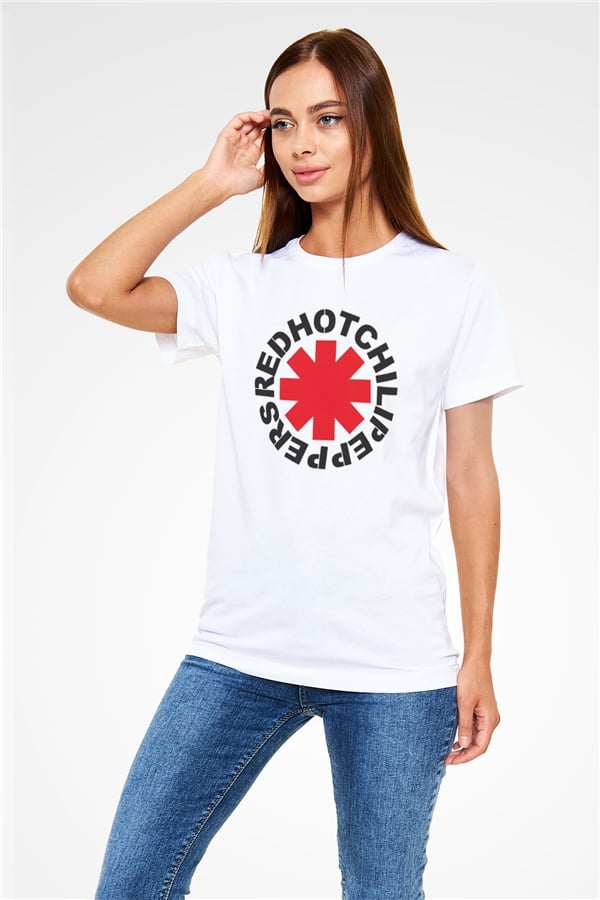 Red Hot Chili Peppers White Unisex T-Shirt