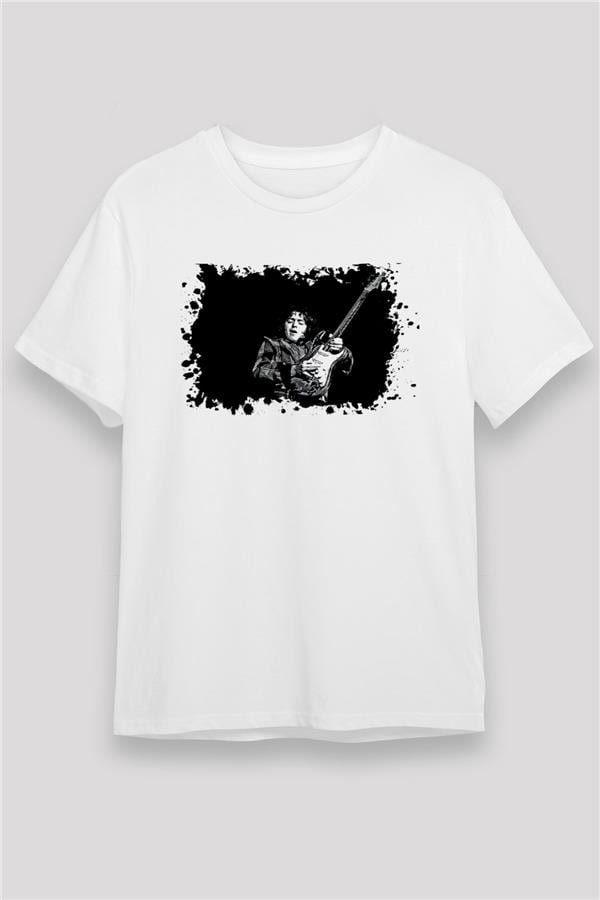 Rory Gallagher Printed Unisex White T-Shirt