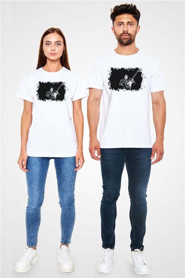 Rory Gallagher Printed Unisex White T-Shirt